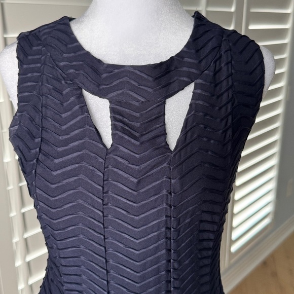 En Focus Navy Blue A-Line Dress Size 6 - Picture 3 of 9